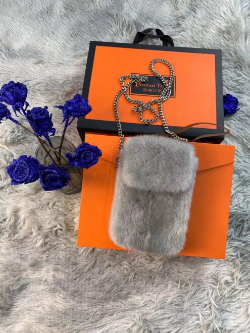 CS-D313 Gray mink fur bag