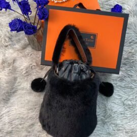 CS-H810 Rabbit fur black fur bag