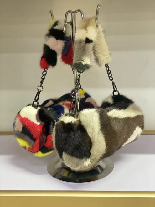 CS-X863 Mink colorful fur bag