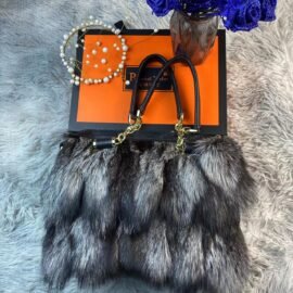 CS-S567 Fox fur dark gray fur bag