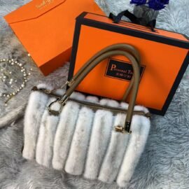 CS-J913 Mink white fur bag