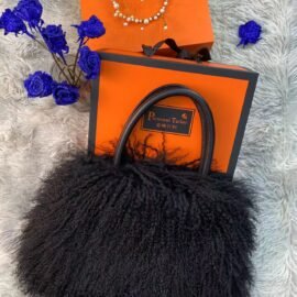 CS-E508 black wool fur bag