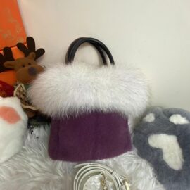 WFCS-K8965 Purple mink fur bag