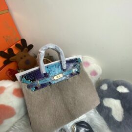 WFCS-F1995 Premium Grey Mink Fur Bag