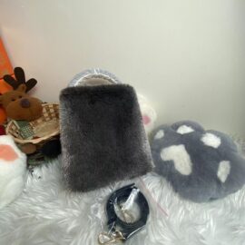 WFCS-T5666 Silver-grey mink fur bag