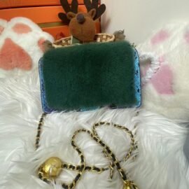 WFCS-Z1901 Green mink fur bag