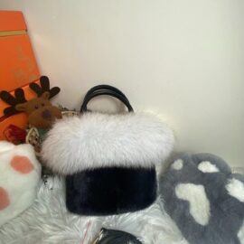 WFCS-G1998-8 Black Mink Fur Bag