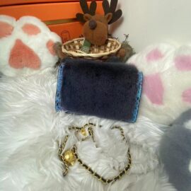 WFCS-TY669 Mink Iron Grey Fur Bag